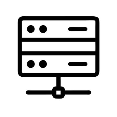 Sunucu simgesi beyaz arkaplanda izole edildi.