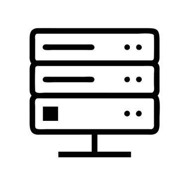 Sunucu simgesi beyaz arkaplanda izole edildi.