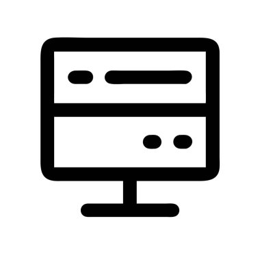 Sunucu simgesi beyaz arkaplanda izole edildi.