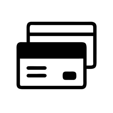 Kredi kartı simgesi vektörü.