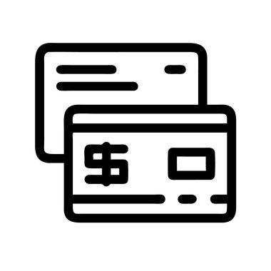 Kredi kartı simgesi vektörü.