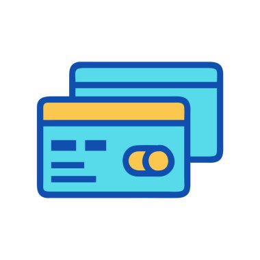 Kredi kartı simgesi vektörü.