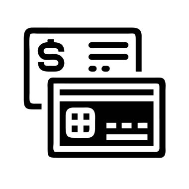 Kredi kartı simgesi vektörü.