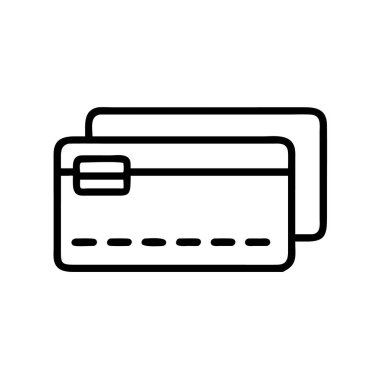 Kredi kartı simgesi vektörü.
