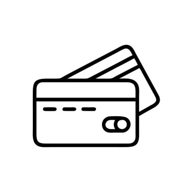 Kredi kartı simgesi vektörü.