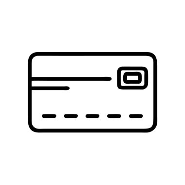 Kredi kartı simgesi vektörü.