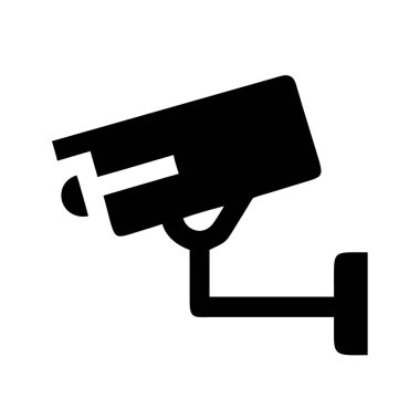 Beyaz arkaplan üzerindeki CCTV kamera vektörü