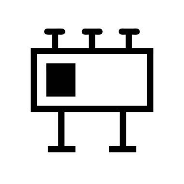 Billboard Simgeleri vektör illüstrasyonu beyaz arkaplanda izole edildi.