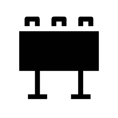 Billboard Simgeleri vektör illüstrasyonu beyaz arkaplanda izole edildi.