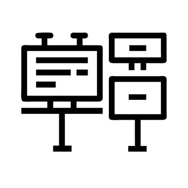 Billboard vektör simgeleri ayarlandı