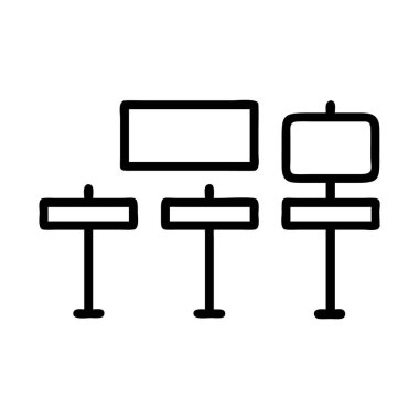 Billboard vektör simgeleri ayarlandı