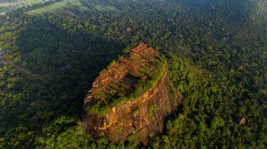 When sun meets Sigiriya Rock in Sri Lanka, Dambulla clipart