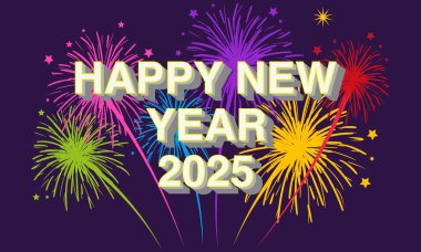 2025 Yeni Yıl Kutlamaları için Yaratıcı 3D Tasarım, Mutlu Yeni Yıl 2025 için Eşsiz 3D Grafikler, 2025 Yeni Yıl Kutlamaları için Göze çarpan 3D Tasarım