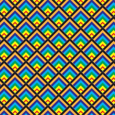 Geleneksel Tekrarlama Motifi ve Vektör Biçiminde Simetrik Dekoratif Tasarım ile Geometrik Kusursuz Çember Deseni