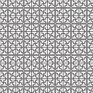 Geleneksel Tekrarlama Motifi ve Vektör Biçiminde Simetrik Dekoratif Tasarım ile Geometrik Kusursuz Çember Deseni