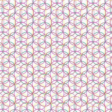 Geleneksel Tekrarlama Motifi ve Vektör Biçiminde Simetrik Dekoratif Tasarım ile Geometrik Kusursuz Çember Deseni
