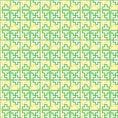 Geleneksel Tekrarlama Motifi ve Vektör Biçiminde Simetrik Dekoratif Tasarım ile Geometrik Kusursuz Çember Deseni