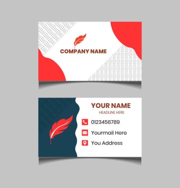 Lüks Premium İş Kartı Tasarımı Şablonu Zarif Modern Kurumsal Markalaştırma Profesyonel Kimlik Stili Minimalist Temiz Vektör İlülasyonu