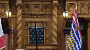 Kanada mı? Britanya Kolombiya Parlamento Binası 'nın içindeki odalar. Victoria, British Columbia, Kanada. 12.24.2024 