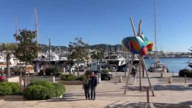 Croisette, Promenade de la Croisette, Boulevard de la Vidom, Cannes sahil limanı Fransa Cannes 11.2024