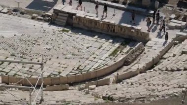  Antik Yunan 'ın simgesi olan Atina' nın Akropol kenti partenon, hava manzaralı. Tarih. İHA anten. Mitoloji. - Evet. Yüksek kalite 4k görüntü