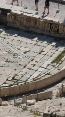  Antik Yunan 'ın simgesi olan Atina' nın Akropol kenti partenon, hava manzaralı. Tarih. İHA anten. Mitoloji. - Evet. Yüksek kalite 4k görüntü