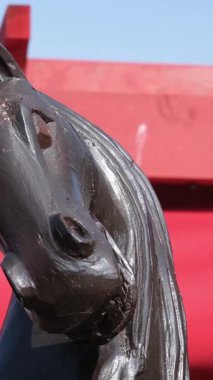 Victoria, Canada Marina 'daki balıkçı iskelesinde. Yüksek kalite 4k görüntü