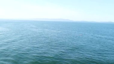 Vancouver Adası Kanada Feribotu. Güneşli bir yaz gününde Körfez Adaları 'ndan geçen feribot manzarası. Vancouver Adası, British Columbia, Kanada yakınlarında çekilmiş..