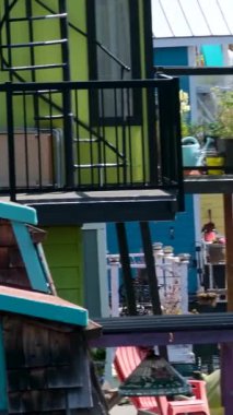 Balıkçılar Vancouver Adası Victoria. Britanya Kolombiyası Kanada. Balıkçılar İskelesindeki Tekne Evleri