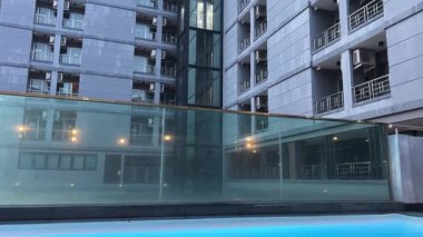 Otel odalarının havalandırması dışarıda. Yüksek kalite 4k görüntü