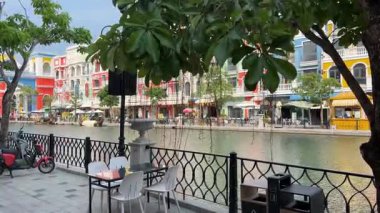Phu Quoc Adası Vietnam nehri kıyısı Yeni Şehir Büyük Dünya Vietnam 'da Phu Quoc adasında. Yüksek kalite 4k görüntü