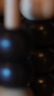 Ahşap yüzeyde eski ahşap bir abaküs. Yaklaş. Yüksek kalite 4k görüntü