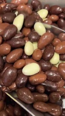 Çikolata kaplı fındık tatlı fındık. Yüksek kalite 4k görüntü