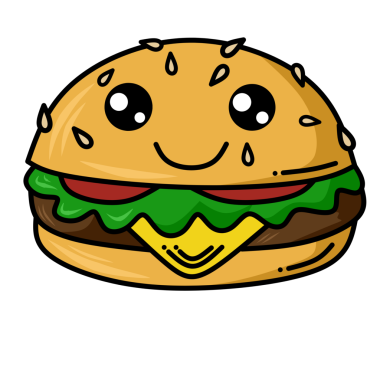 Tatlı hamburger çizgi film karakteri.