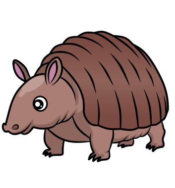 Armadillo karikatür maskot vektör sanatı