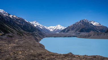 Tasmal Buzul ve Tasman Laker, Aoraki Ulusal Parkı, Yeni Zelanda