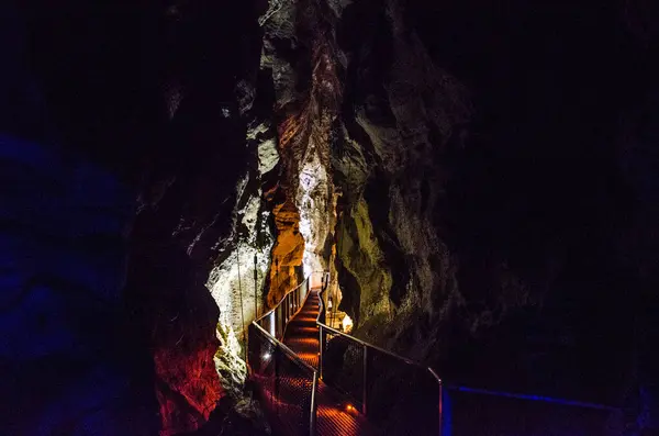 Ateşböceği mağaralarındaki patika, Waitomo, Yeni Zelanda