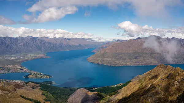 Wakatipu Gölü manzarası, Queenstown Skyline, Yeni Zelanda