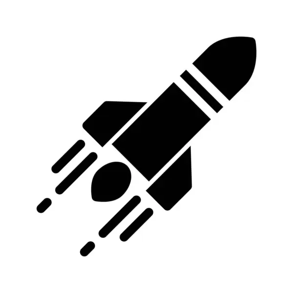 Roket simgesinin kabartma stili tasarım çizimi. Kullanıcı Arayüzü, mobil tasarım, web tasarımı vb.