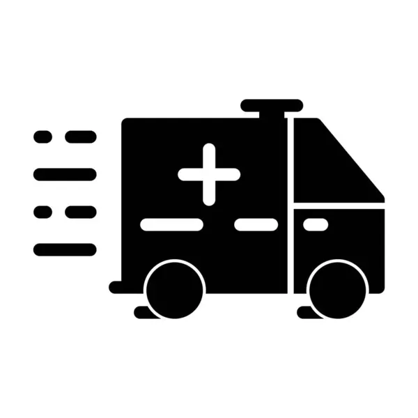 Ambülans simgesinin kabartma biçiminde tasarım çizimi. Kullanıcı Arayüzü, mobil tasarım, web tasarımı vb..