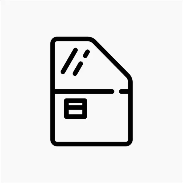 Çizgi biçimli kapı araba simgesinin tasarım çizim vektörü grafiği. Kullanıcı Arayüzü, mobil tasarım, web tasarımı vb.