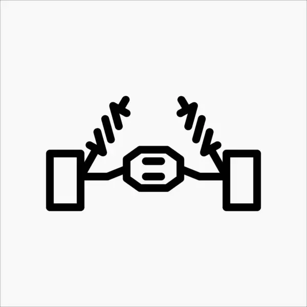 Çizgi biçimli şok kırıcı araba simgesinin tasarım çizimi. Kullanıcı Arayüzü, mobil tasarım, web tasarımı vb.