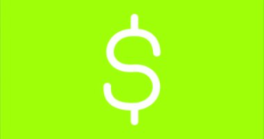 yeşil ekran dolar madeni para canlandırması