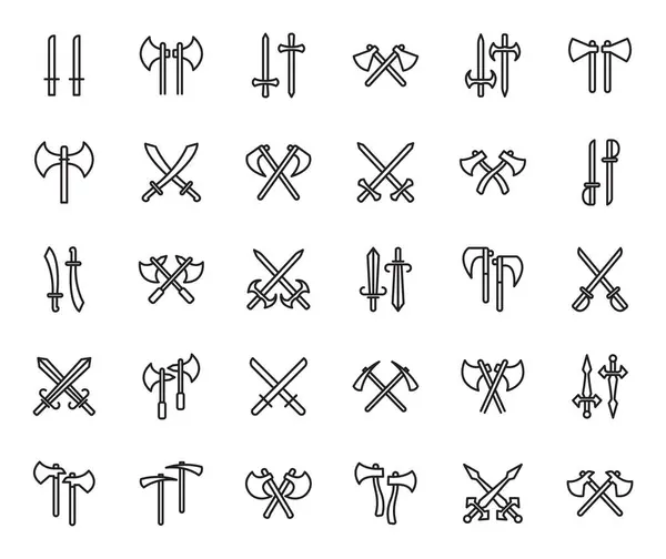 eksenler ve kılıç vektörü illüstrasyonu, Basit Tasarım