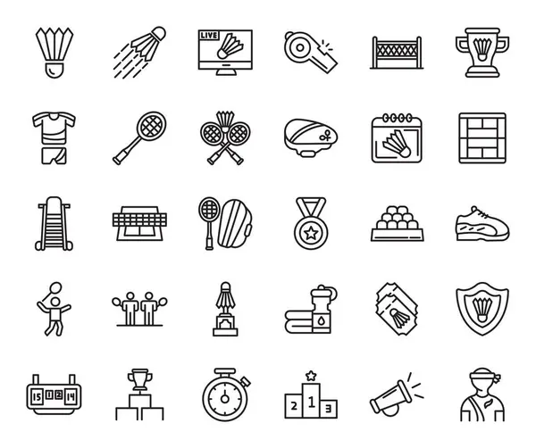 Badminton Vektör İllüstrasyonu, Basit Tasarım