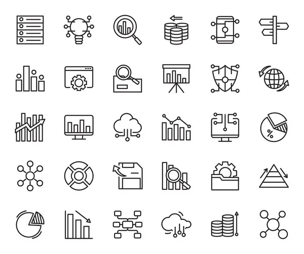 veri analizi Vektör İllüstrasyonu, Basit Tasarım