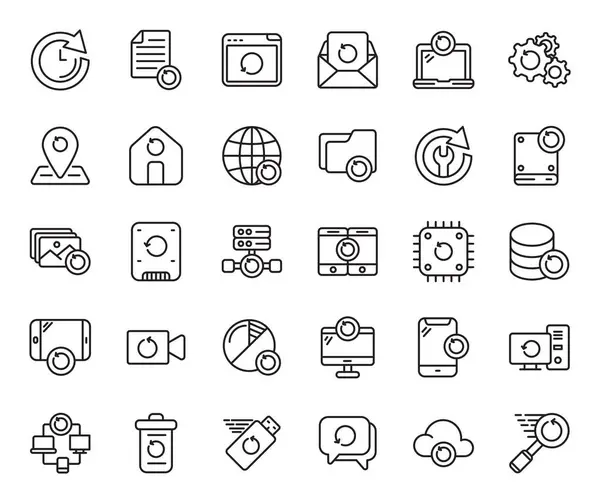 Veri Kurtarma Vektörü İllüstrasyonu, Basit Tasarım