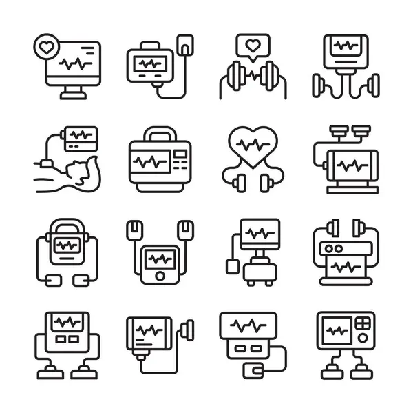 Defibrilatör Vektör İllüstrasyonu, Basit Tasarım