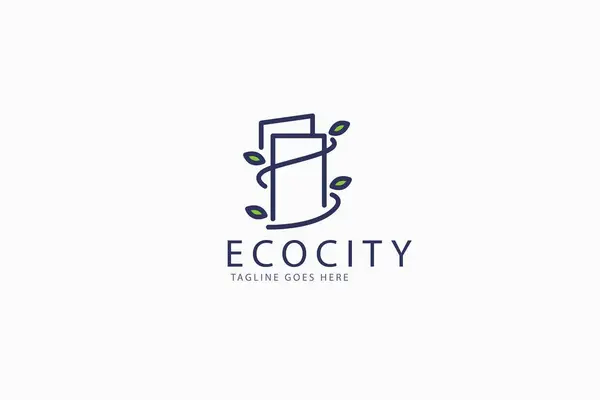 Eko Şehri Vektör İllüstrasyonu, Basit Tasarım