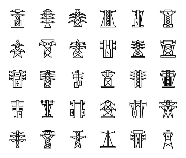 elektrik pilonu Vektör İllüstrasyonu, Basit Tasarım